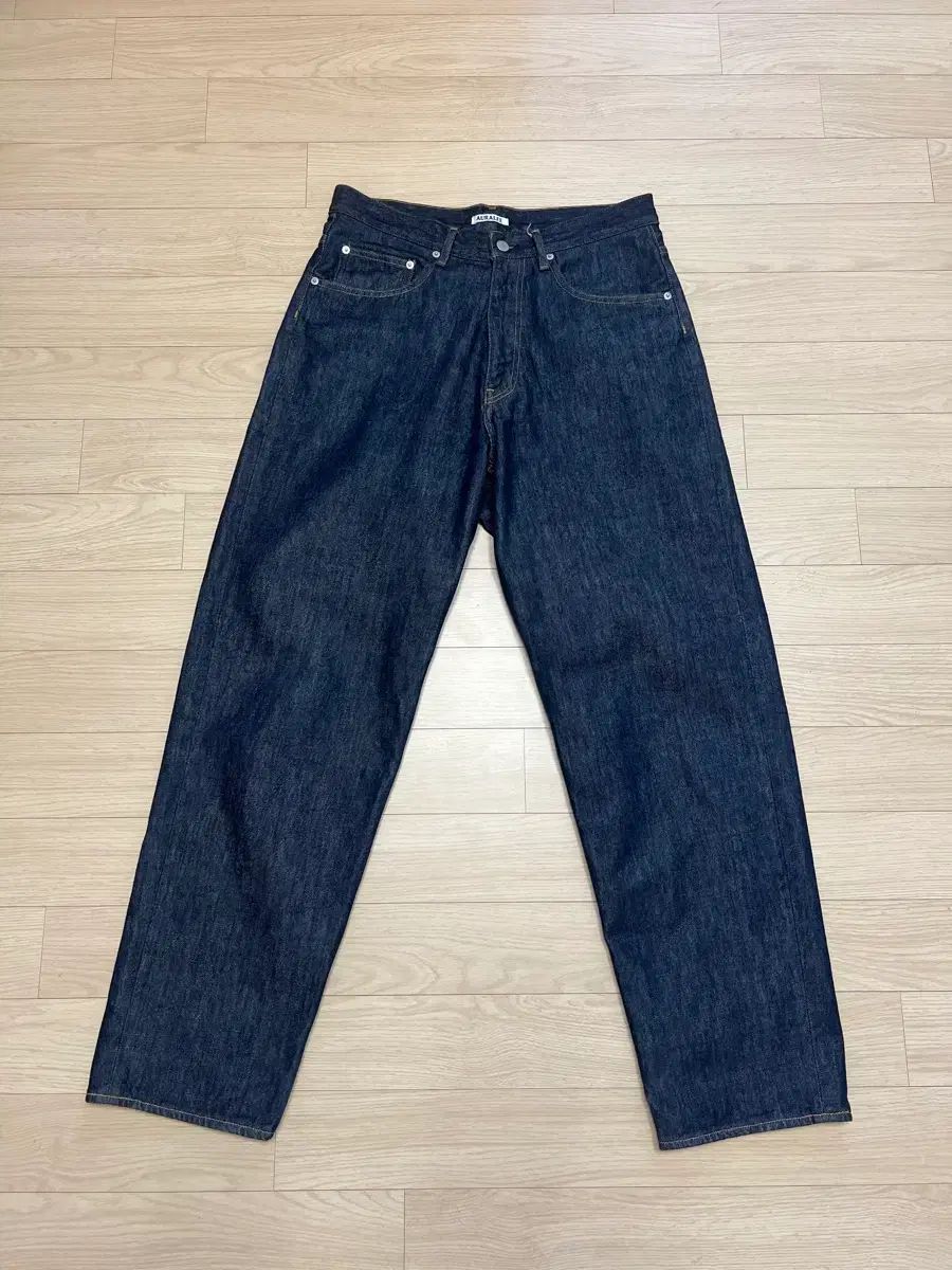 32 オーラリー HARD TWISTED DENIM WIDE PANTS Indigo