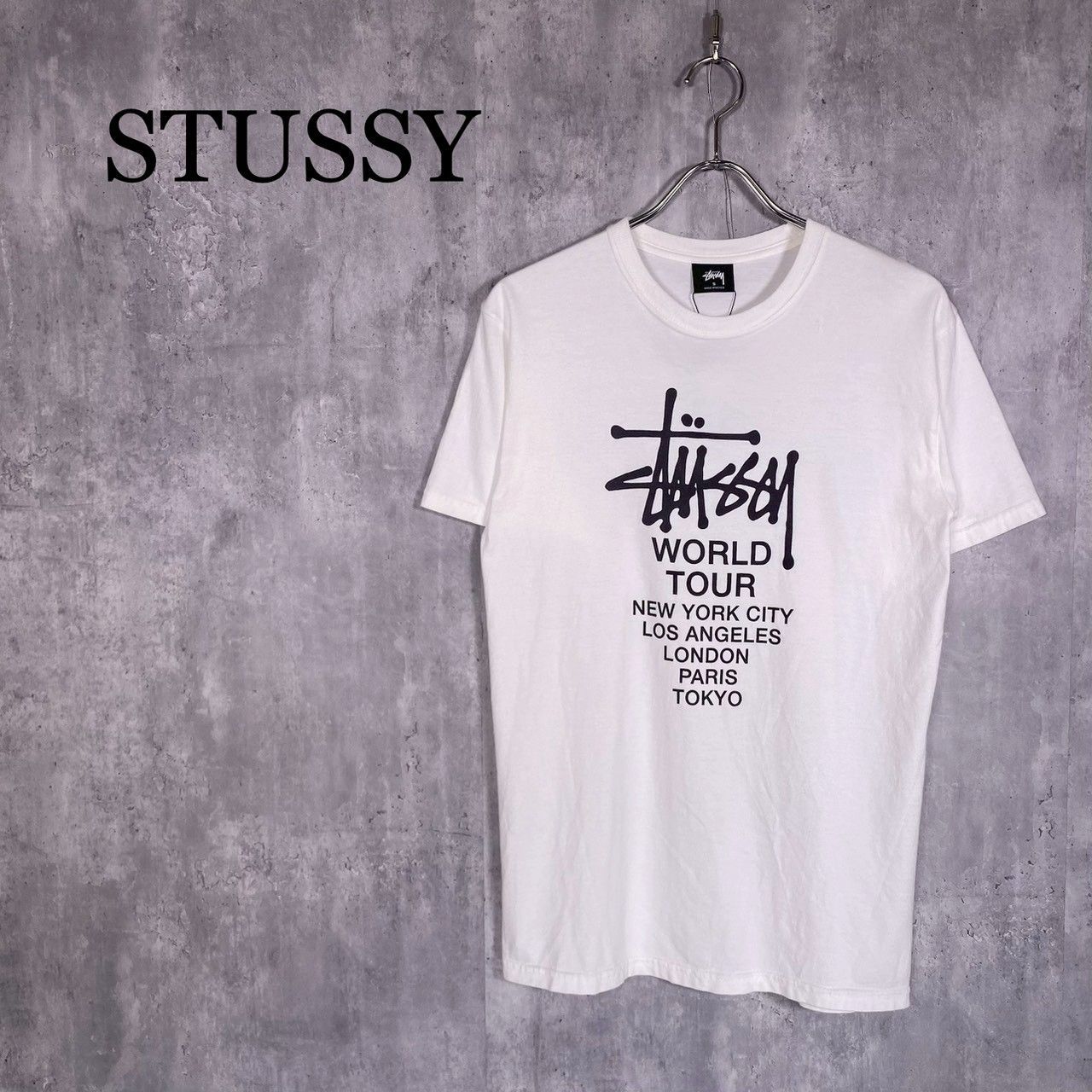 『STUSSY』ステューシー (S) ワールドツアー Tシャツ 半袖