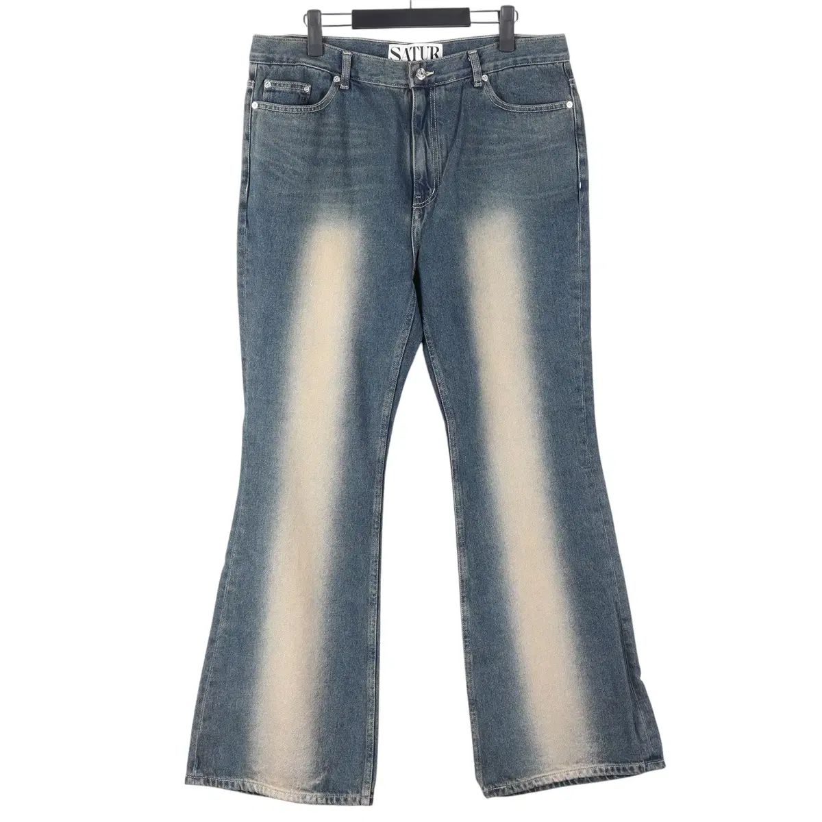 セター SATUR ウォッシュド ブーツカット デニム パンツ XL