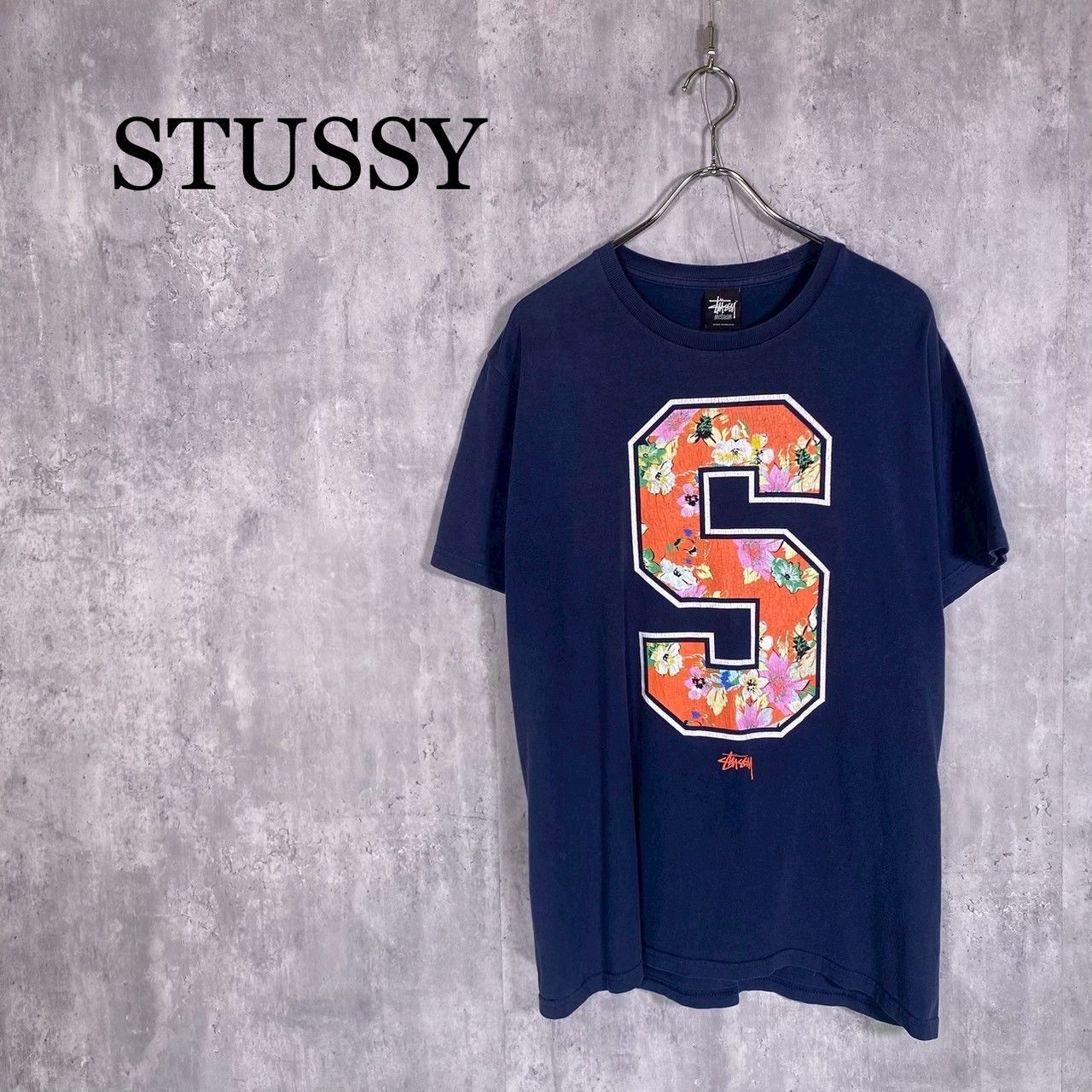『STUSSY』ステューシー (M) Sロゴ プリントTシャツ 半袖