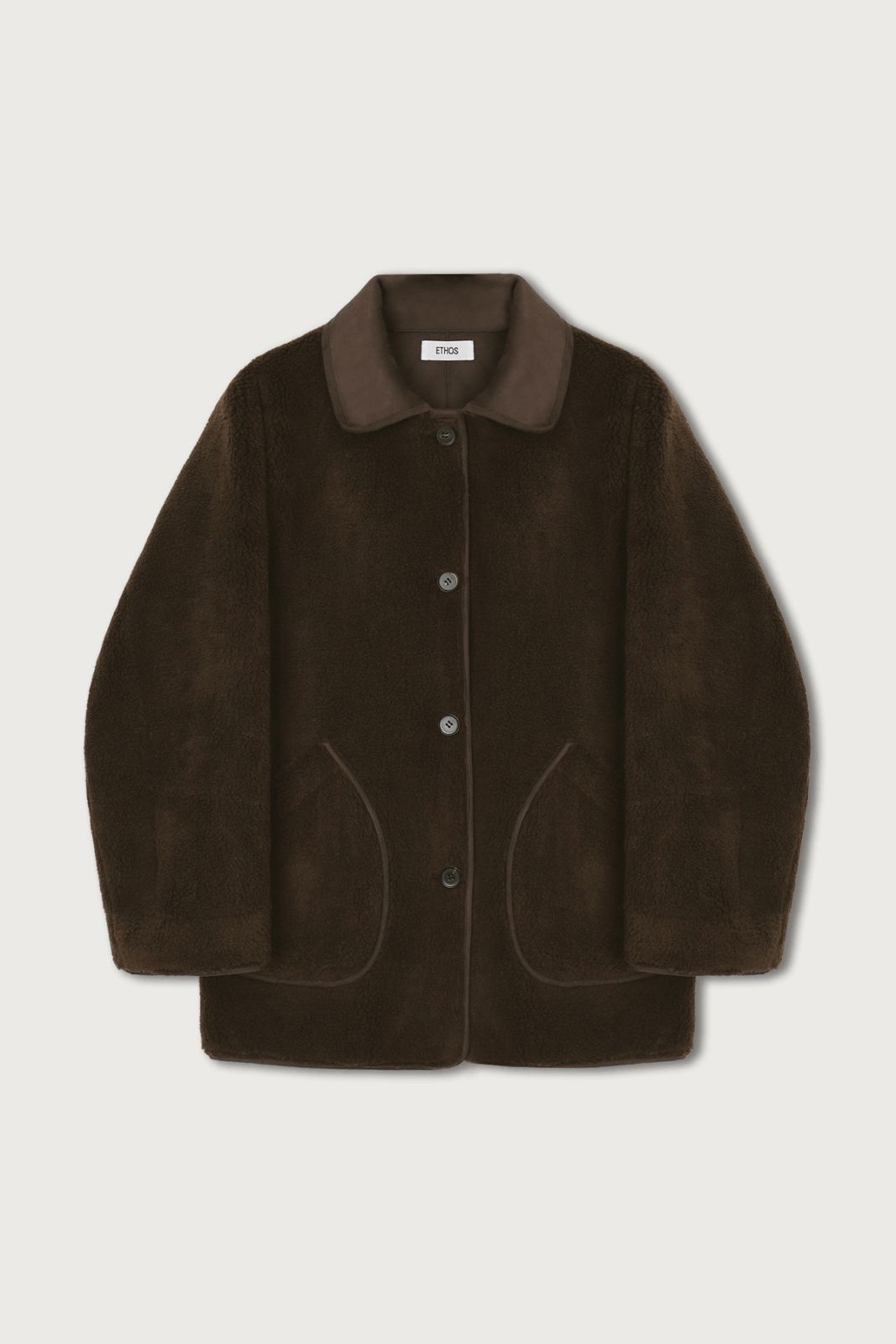 エートス) SHEARING POCKET JACKET ブラウン
