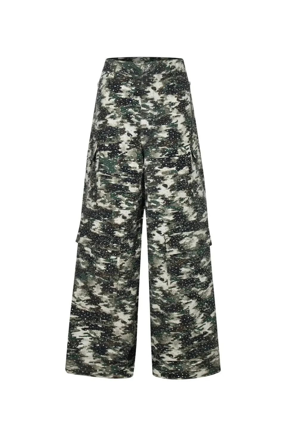【予約販売】BE A DEVIL｜3D PRINTED CAMO 18K DIAMONDS CARGO PANTS