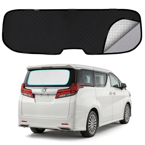 ZATOOTO トヨタ アルファード ヴェルファイア 30系専用 サンシェード 軽自動車 リアウィンドウ用 リアガラス メッシュカーテン 網戸 2層タイプ 2in1一体式 車中泊 遮光 日差し 紫外線カット 虫よけ 断熱 UVカット 目隠し プライバシー保as