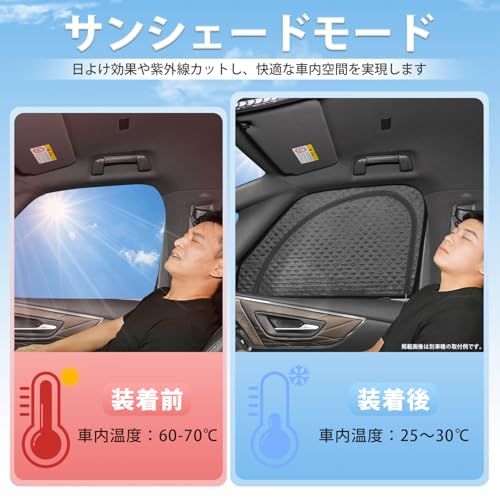 新型 ジムニー JB04系 サンシェード マグネット式 サイド用 2in1一体式 メッシュカーテン JIMNY JB64 JB74 車種専用 カーシェード 換気 断熱 日除け メッシュサンシェード 日焼け防止 UVカット 遮光カーテン 日差し 紫外線カットas
