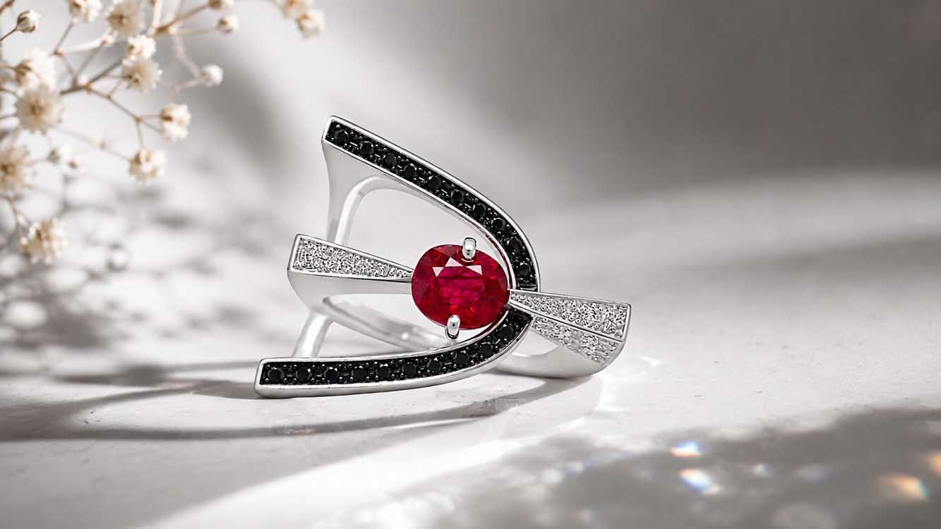カラッチ Pt900 ルビー サファイア ダイヤモンドリング 12.53g 16号 中宝ソーティング付き Jewelry KARATI Ruby0.93ct Sapphire0.90ct Dia0.41ct Ring