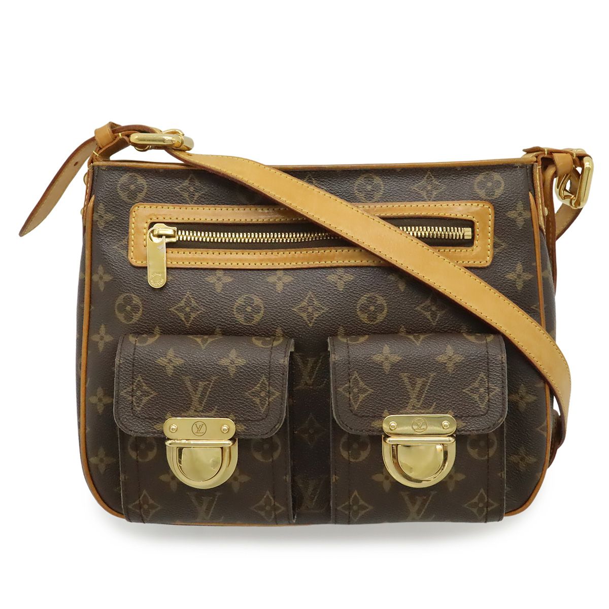 LOUIS VUITTON ルイ ヴィトン モノグラム ハドソンGM ショルダーバッグ 斜め掛け ロングショルダー M40045
