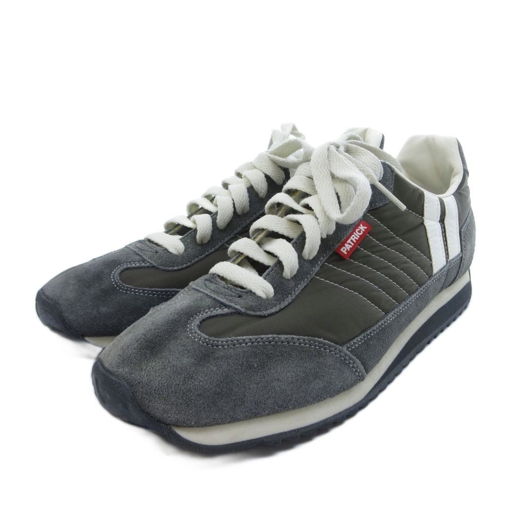 パトリック PATRICK 美品 限定復刻モデル MARATHON スニーカー スエード切替 グレー 41 /HW IBO95