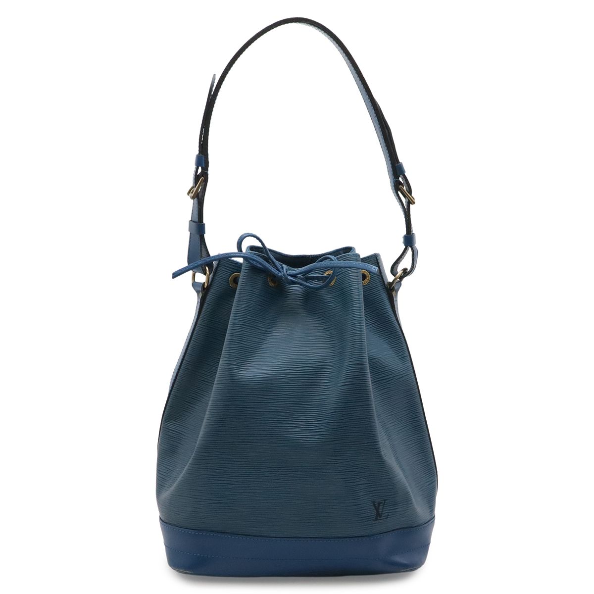 LOUIS VUITTON ルイ ヴィトン エピ ノエ 巾着型 ショルダーバッグ セミショルダー ワンショルダー レザー トレドブルー 青 M44005