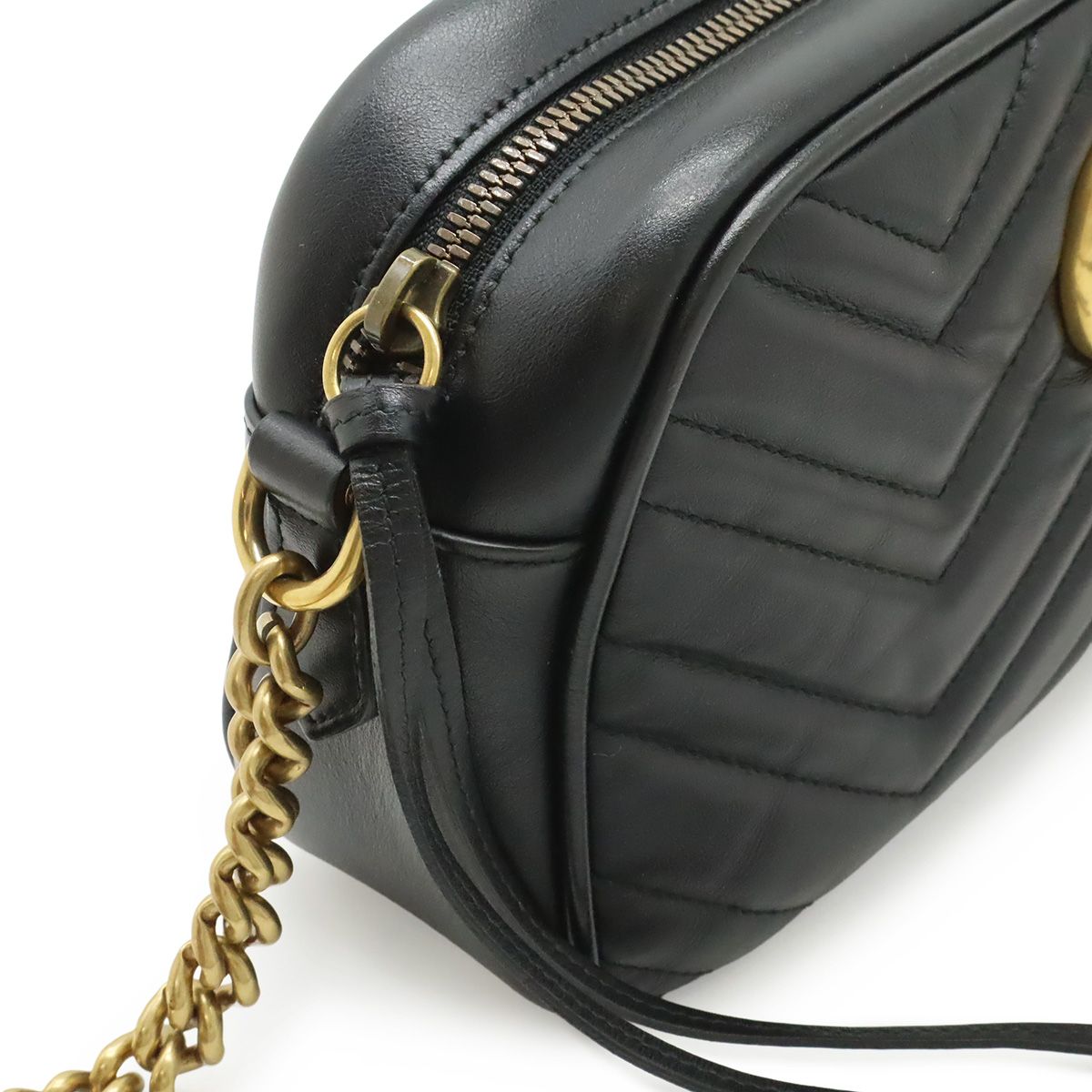 GUCCI グッチ GGマーモント ショルダーバッグ ポシェット チェーン 