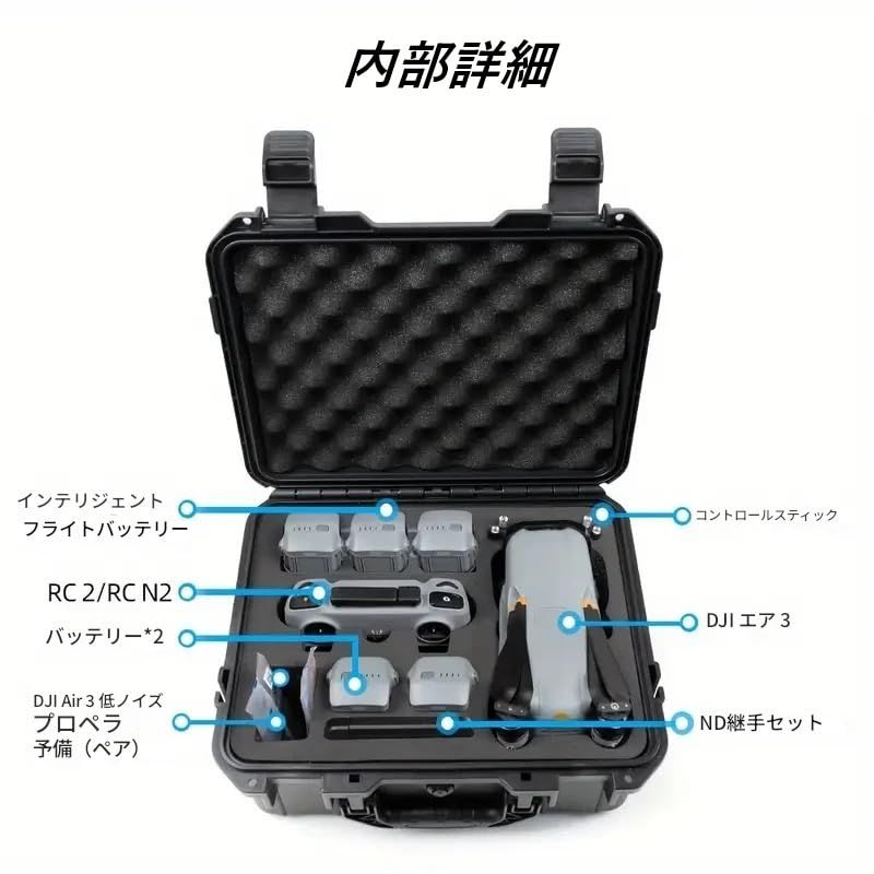 THREE RABBITS] DJI Air 3s / Air 3 用 ドローンケース保護 収納