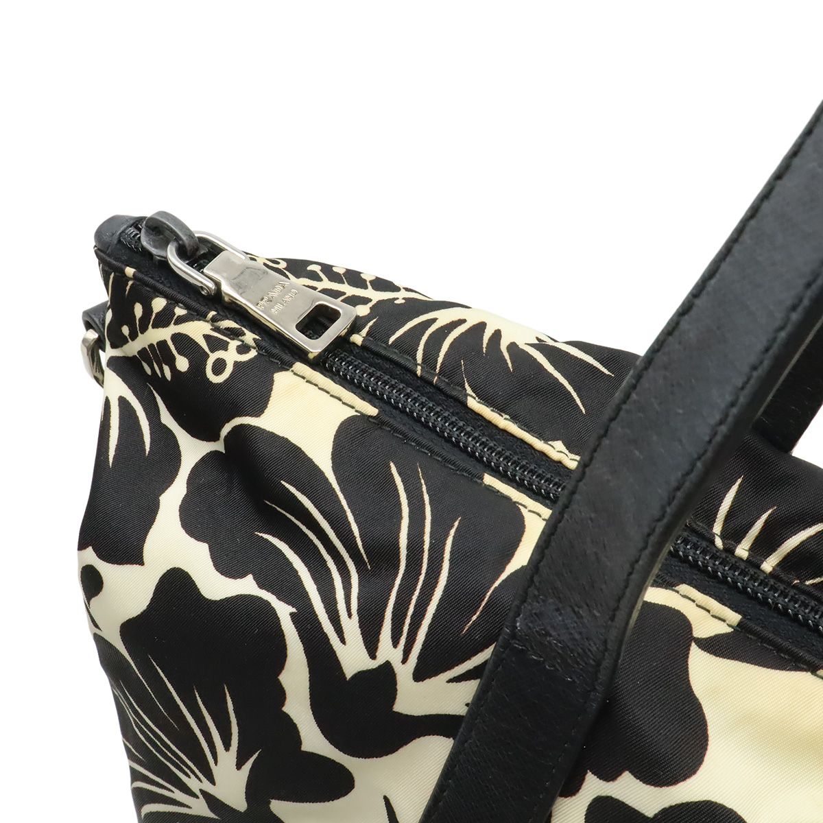 PRADA プラダ トートバッグ 2WAY ショルダーバッグ ハイビスカス 
