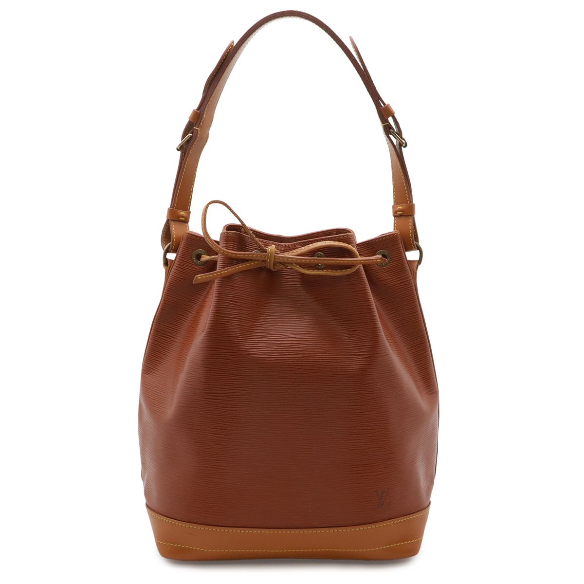 LOUIS VUITTON ルイ ヴィトン エピ ノエ 巾着 ショルダーバッグ ワンショルダー バイカラー レザー ケニアブラウン ジパングゴールド M44028