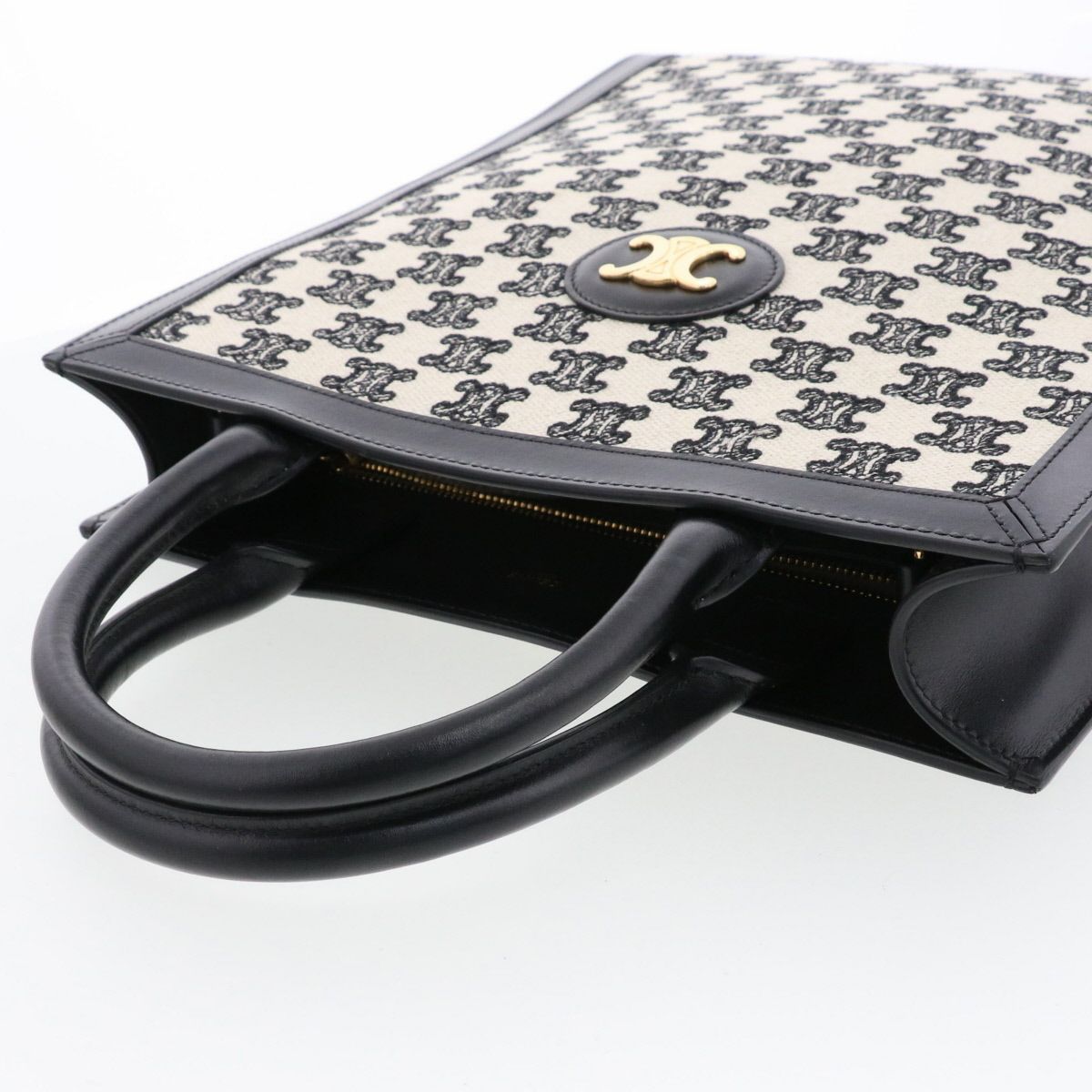 バーティカル トリオン フキャンバス CELINE セリーヌ CELINE セリーヌ トリオンフ スモール バーティカル カバ トートバッグ