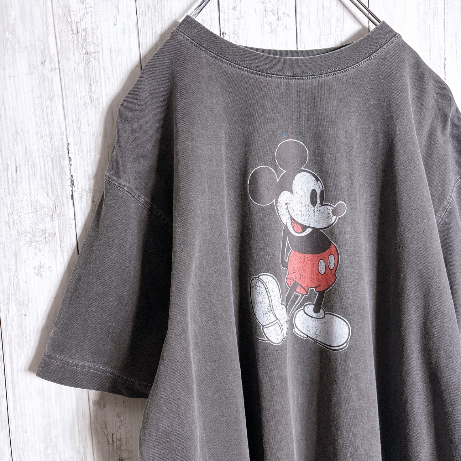 【入手困難】Disney 現行復刻 白足ミッキー スミクロ 半袖Tシャツ キムタク 在原みゆ紀 #5472