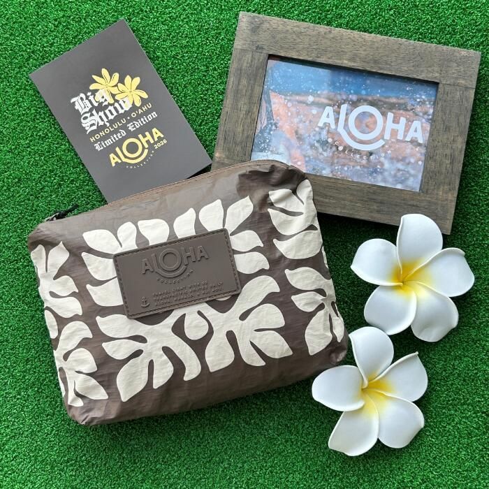 ALOHA COLLECTION アロハコレクション 限定モデル Small Pouch Applique Coconut Sandstone UBTSP01117 軽量 防滴 ビーチ バッグ