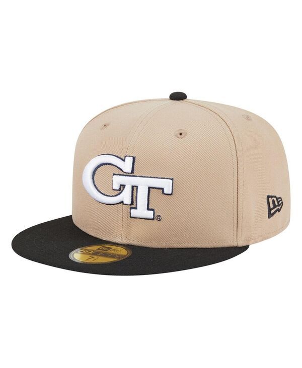 ニューエラ メンズ アウター ジャケット・ブルゾン ジャケット New Era Mens Khaki Georgia Tech Yellow Jackets TwoTone 59FIFTY Fitted Hat Khaki カーキ