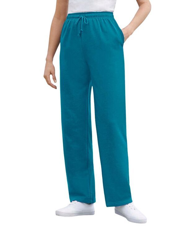 ウーマン ウィズイン レディース ボトムス カジュアルパンツ パンツ スウェットパンツ フリース Woman Within Womens Within BetterFleece PullOn Drawstring Sweatpants Deep teal ティ