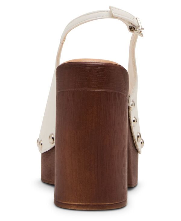 マッデンガール レディース シューズ パンプス プラットフォーム Madden Girl Womens Xanadu Wooden Platform Slingback Pumps Bone Smooth