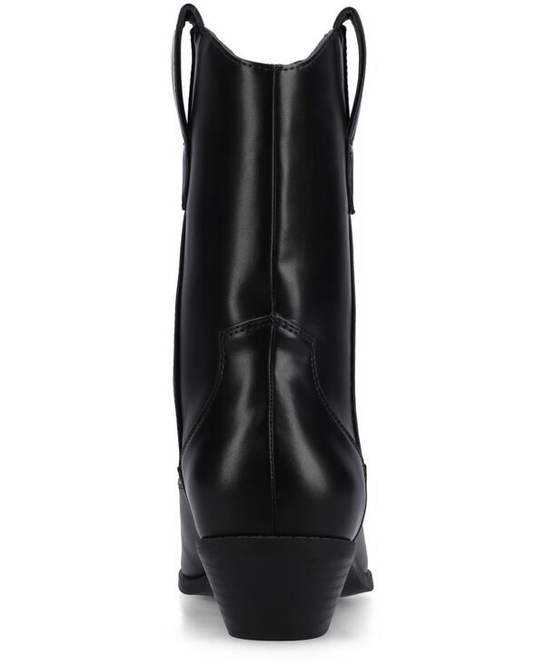 ジュルネ コレクション レディース シューズ ブーツ・レインブーツ アンクル ブーツ Journee Collection Womens Fritzie Western Pointed Toe Comfort Ankle Booties Black ブラック