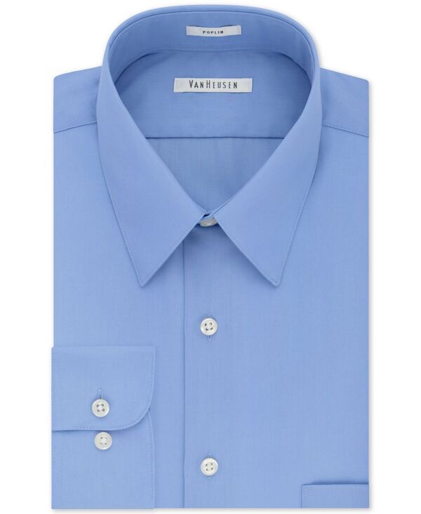 ヴァンハウセン メンズ トップス シャツ Van Heusen Mens Poplin Dress Shirt Classic Athletic Fit Cameo Blue ブルー