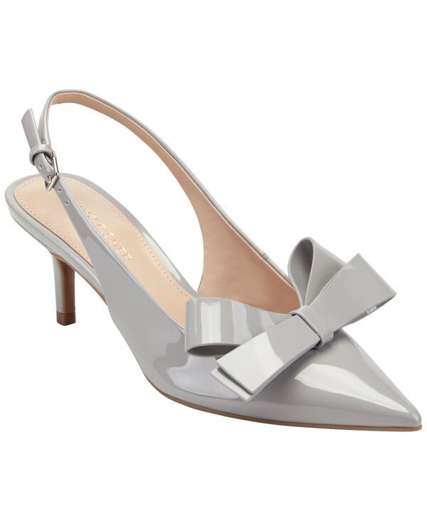 マークフィッシャー レディース シューズ パンプス Marc Fisher Womens Allon Bow Slingback Pumps Grey Patent グレー