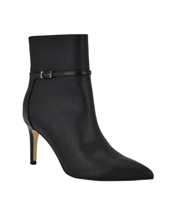 カルバンクライン レディース シューズ パンプス ブーツ Calvin Klein Womens Vivera Buckle Strap Stiletto Dress Booties Black Snake ブラック