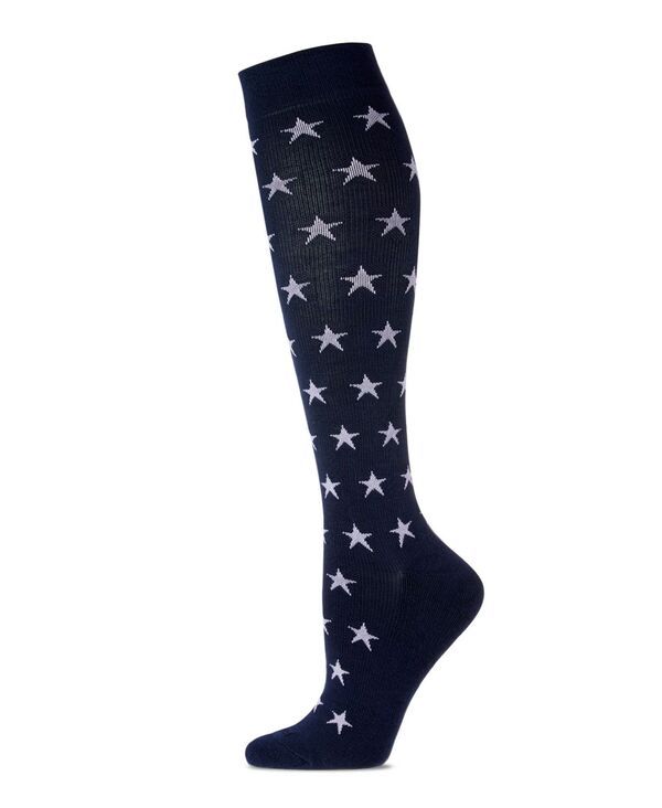 メモイ レディース アンダーウェア 靴下 MeMoi Old Glory Womens Compression Socks Navy ネイビー