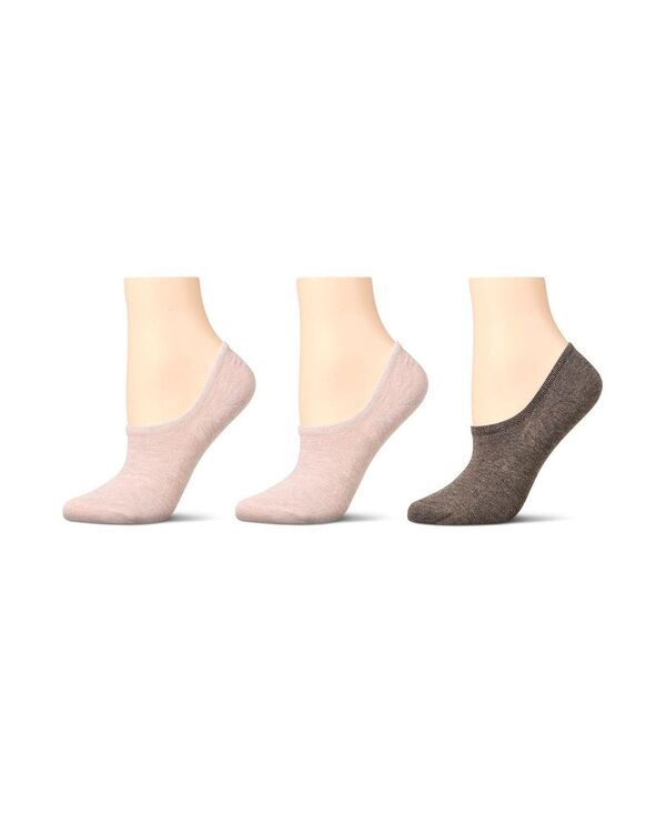 メモイ レディース シューズ スニーカー シルク MeMoi Womens 3 Pair SilkySoft No Show Rayon Blend Sneaker Liners Pink heather multi ヘザー