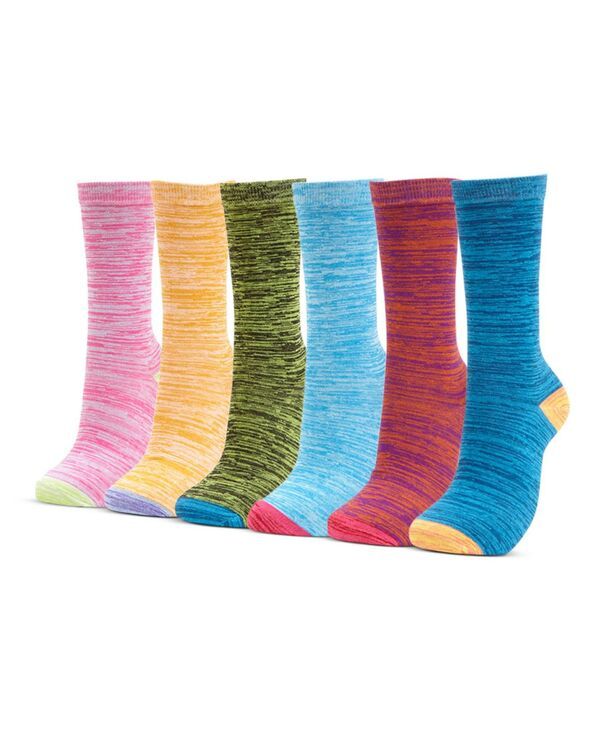 ミオマリオ レディース アンダーウェア 靴下 Mio Marino Womens Dress Crew Socks 6 Pack Autumn cheer