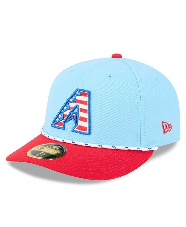 ニューエラ メンズ アクセサリー 帽子 New Era Mens Light BlueRed Arizona Diamondbacks 2025 Fourth of July Low Profile 59FIFTY Fitted Hat Light Blue