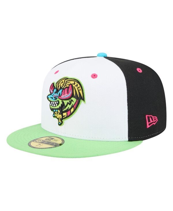 ニューエラ メンズ アクセサリー 帽子 New Era Mens WhiteLight Green Modesto Nuts Copa de la Diversion 59FIFTY Fitted Hat White Light Green ホワイト