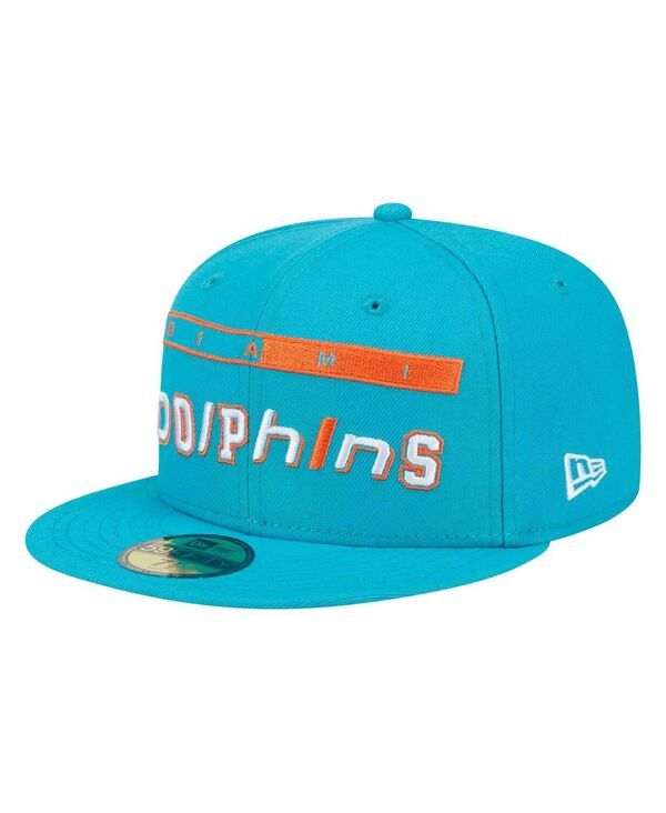 ニューエラ メンズ アクセサリー 帽子 New Era Mens Aqua Miami Dolphins Ransom 59FIFTY Fitted Hat Aqua アクア