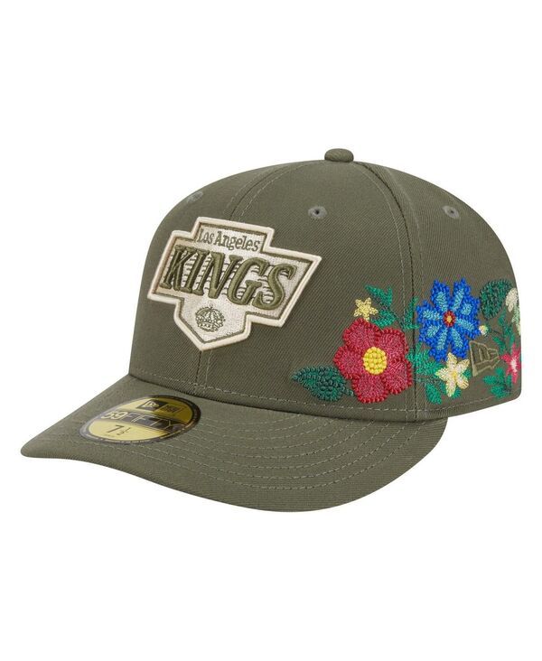 ニューエラ メンズ アクセサリー 帽子 フラワー New Era Mens Olive Los Angeles Kings Tonal Florals 59FIFTY Fitted Hat Olive オリーブ