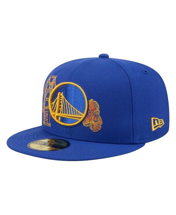 ニューエラ メンズ アクセサリー 帽子 New Era Mens Royal Golden State Warriors State Stitch 59FIFTY Fitted Hat Royal