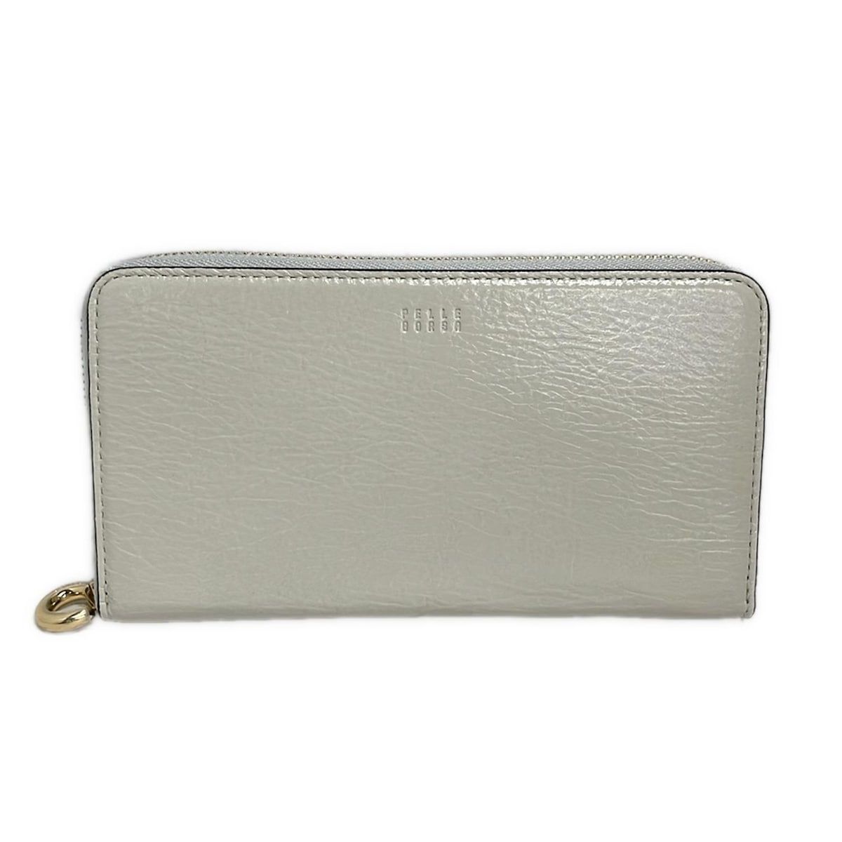 PELLE BORSA(ペレボルサ) 長財布美品 - 白 ラウンドファスナー レザー