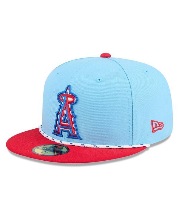 ニューエラ メンズ アクセサリー 帽子 New Era Mens Light BlueRed Los Angeles Angels 2025 Fourth of July 59FIFTY Fitted Hat Light Blue Red ブルー