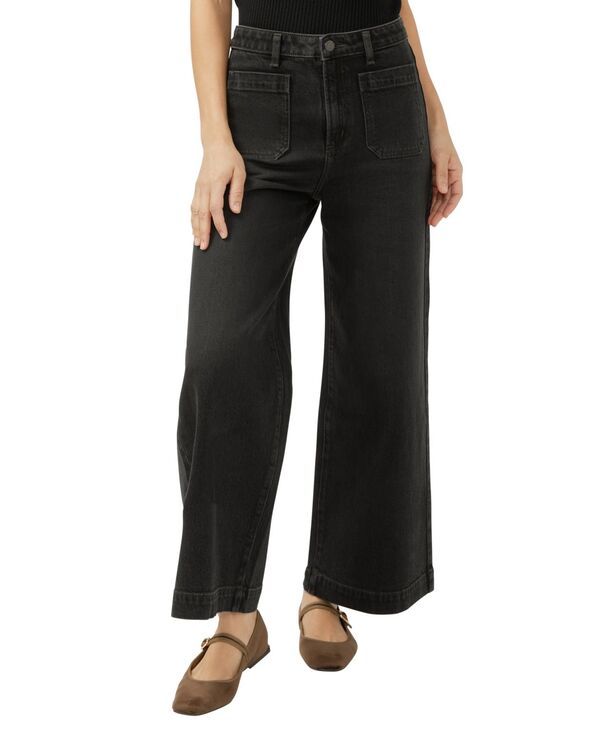 シルバー ジーンズ レディース ボトムス デニムパンツ ワイドレッグ ヴィンテージ アンクル Silver Jeans Co Womens High Rise Vintage Ankle Wide Leg Jeans Ebony