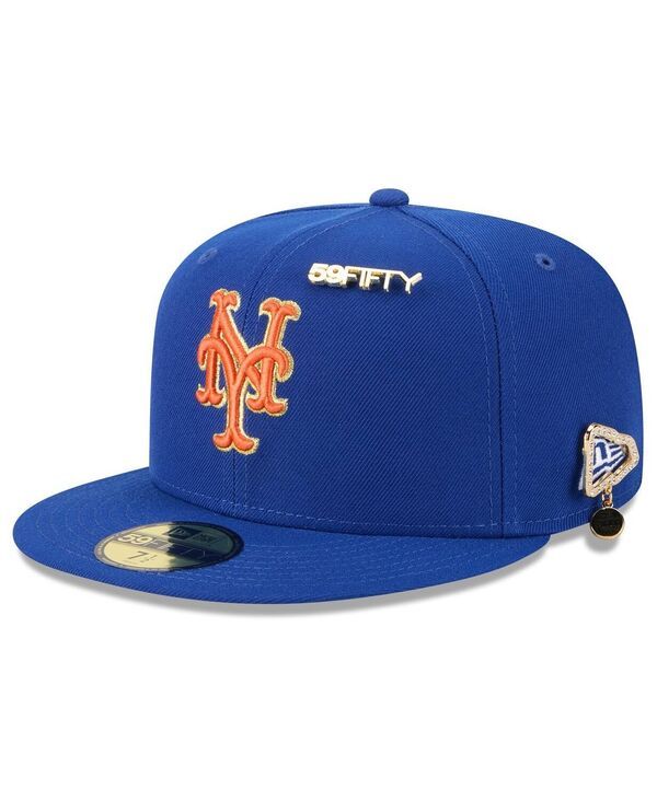 ニューエラ メンズ アクセサリー 帽子 New Era Mens Royal New York Mets 2025 59FIFTY Day 59FIFTY Fitted with Pins Hat Royal