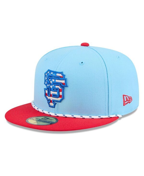 ニューエラ メンズ アクセサリー 帽子 New Era Mens Light BlueRed San Francisco Giants 2025 Fourth of July 59FIFTY Fitted Hat Light Blue Red ブルー