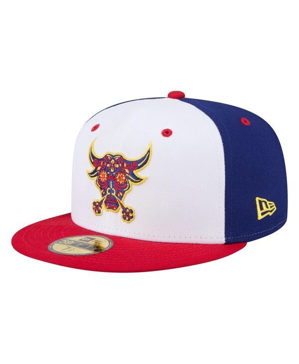 ニューエラ メンズ アクセサリー 帽子 New Era Mens RoyalRed Durham Bulls Copa de la Diversion 59FIFTY Fitted Hat White Red ホワイト