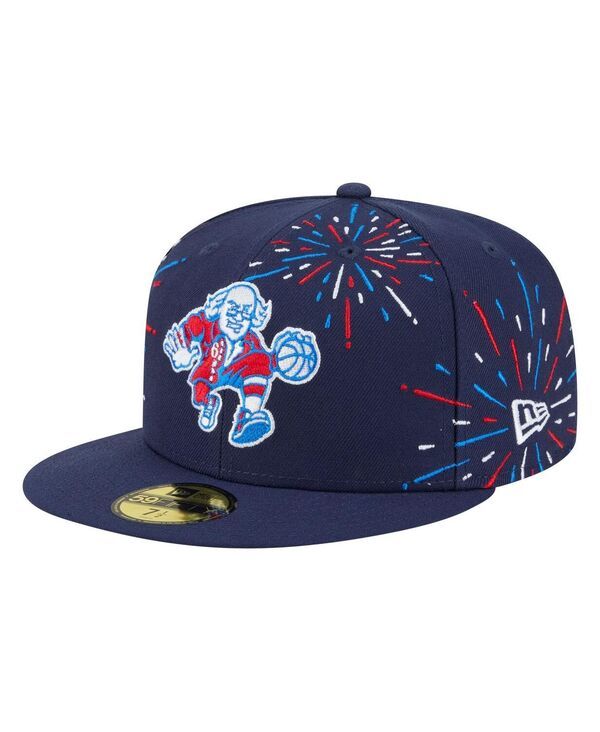 ニューエラ メンズ アクセサリー 帽子 New Era Mens Navy Philadelphia 76ers Americana Fireworks 59FIFTY Fitted Hat Navy ネイビー