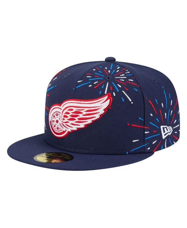 ニューエラ メンズ アクセサリー 帽子 New Era Mens Navy Detroit Red Wings Americana Fireworks 59FIFTY Fitted Hat Navy ネイビー
