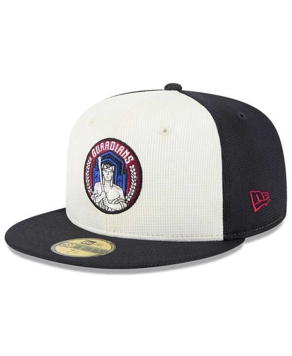ニューエラ メンズ アクセサリー 帽子 New Era Mens NavyWhite Cleveland Guardians City Connect Batting Practice 59FIFTY Fitted Hat Navy White ホワイト