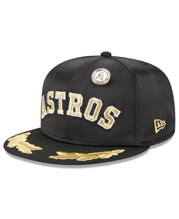 ニューエラ メンズ アクセサリー 帽子 New Era Mens Black Houston Astros 2025 59FIFTY Day Gold Leaf 59FIFTY Fitted Hat Black ブラック