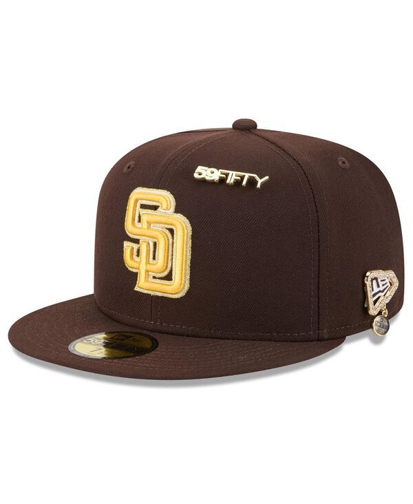 ニューエラ メンズ アクセサリー 帽子 New Era Mens Brown San Diego Padres 2025 59FIFTY Day 59FIFTY Fitted with Pins Hat Brown ブラウン