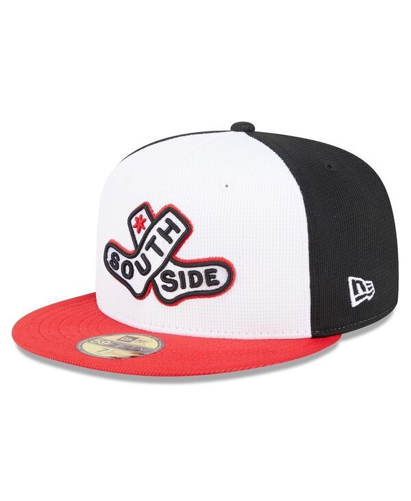 ニューエラ メンズ アクセサリー 帽子 New Era Mens WhiteRed Chicago White Sox 2025 City Connect Batting Practice 59FIFTY Fitted Hat White Red ホワイト