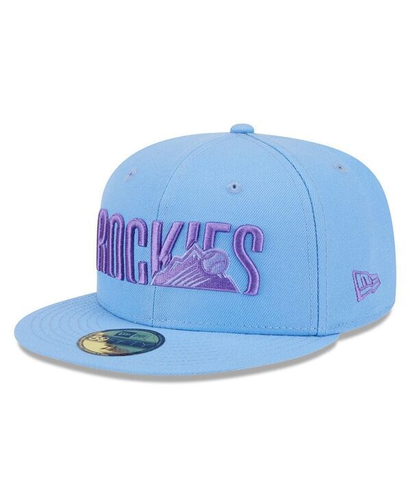 ニューエラ メンズ アクセサリー 帽子 New Era Mens Light Blue Colorado Rockies 2025 City Connect Fan Pack 59FIFTY Fitted Hat Light Blue ブルー