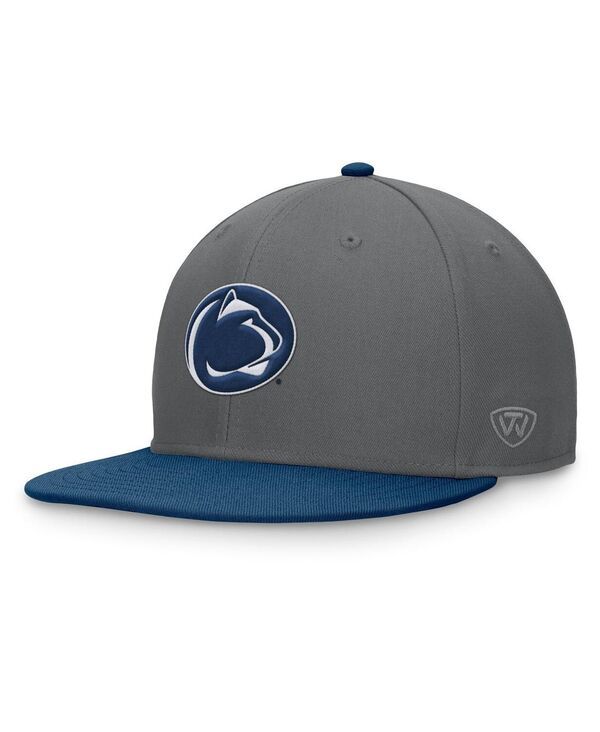 トップオブザワールド メンズ アクセサリー 帽子 Top of the World Mens GrayNavy Penn State Nittany Lions Rally TwoTone Fitted Hat Gray Navy グレー