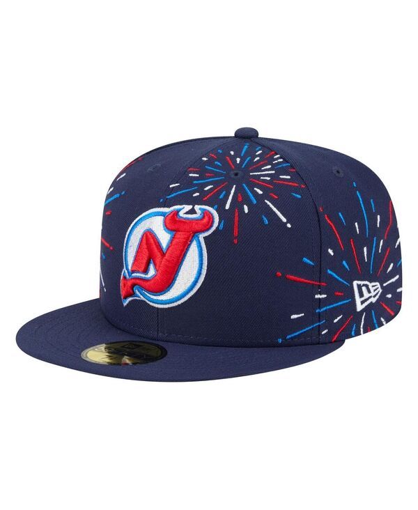 ニューエラ メンズ アクセサリー 帽子 ジャージー New Era Mens Navy New Jersey Devils Americana Fireworks 59FIFTY Fitted Hat Navy ネイビー