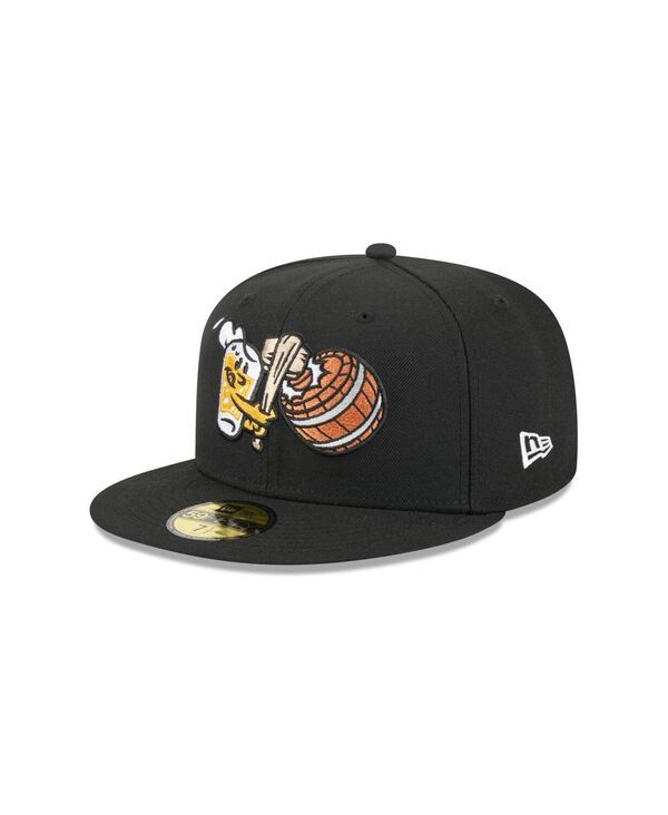 ニューエラ メンズ アクセサリー 帽子 キャップ New Era Mens Black West Michigan Whitecaps Theme Nights 59FIFTY Fitted Hat Black ブラック 11,765円